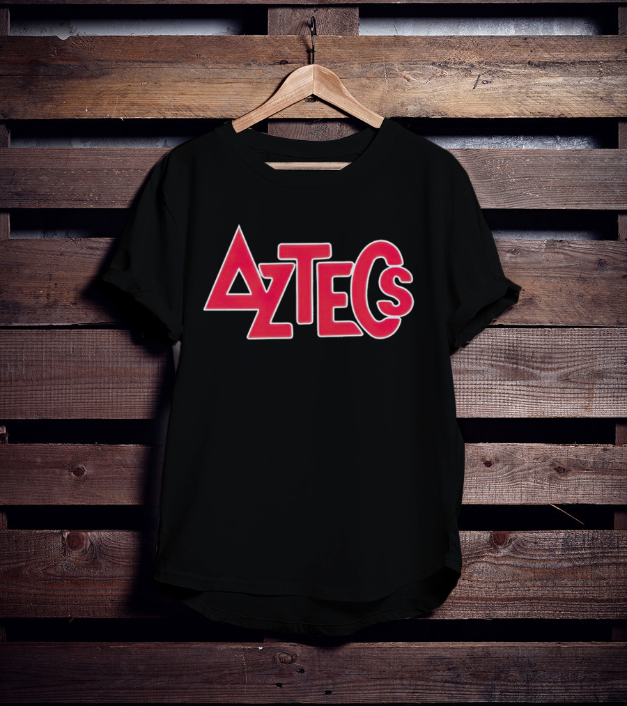 San Diego State Aztecs Bold Red Tribal Typography T-Shirt