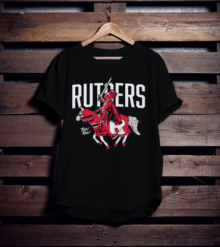 Rutgers Scarlet Knights Mascot Rah Rah Sword Horse T-Shirt