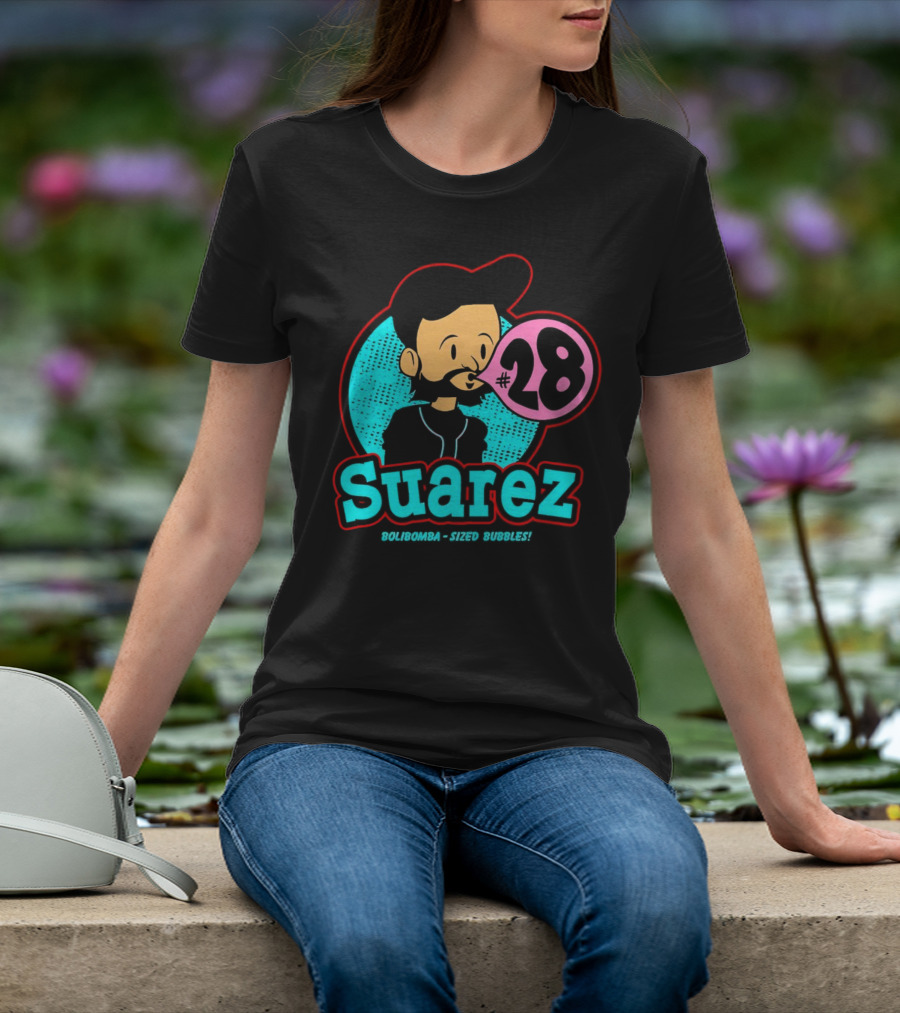 Suarez #28 Bolibomba Sized Bubbles Cartoon Cincinnati Reds Bubblegum T-Shirt