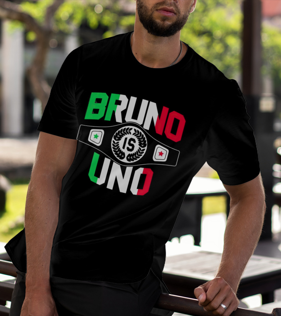 Bruno Is Uno Champion Belt Italian Colors T-Shirt