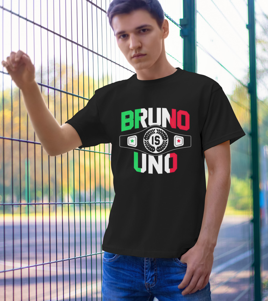 Bruno Is Uno Champion Belt Italian Colors T-Shirt