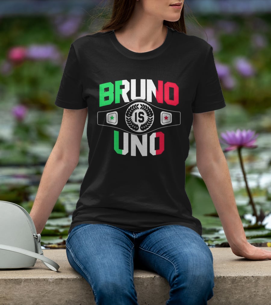 Bruno Is Uno Champion Belt Italian Colors T-Shirt
