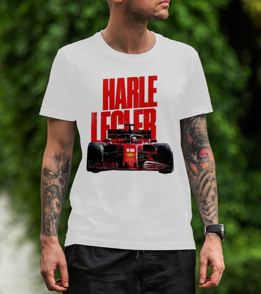 Groovy Ferrari Charles Leclerc Formula 1 Car 16 Racing Legend T-Shirt