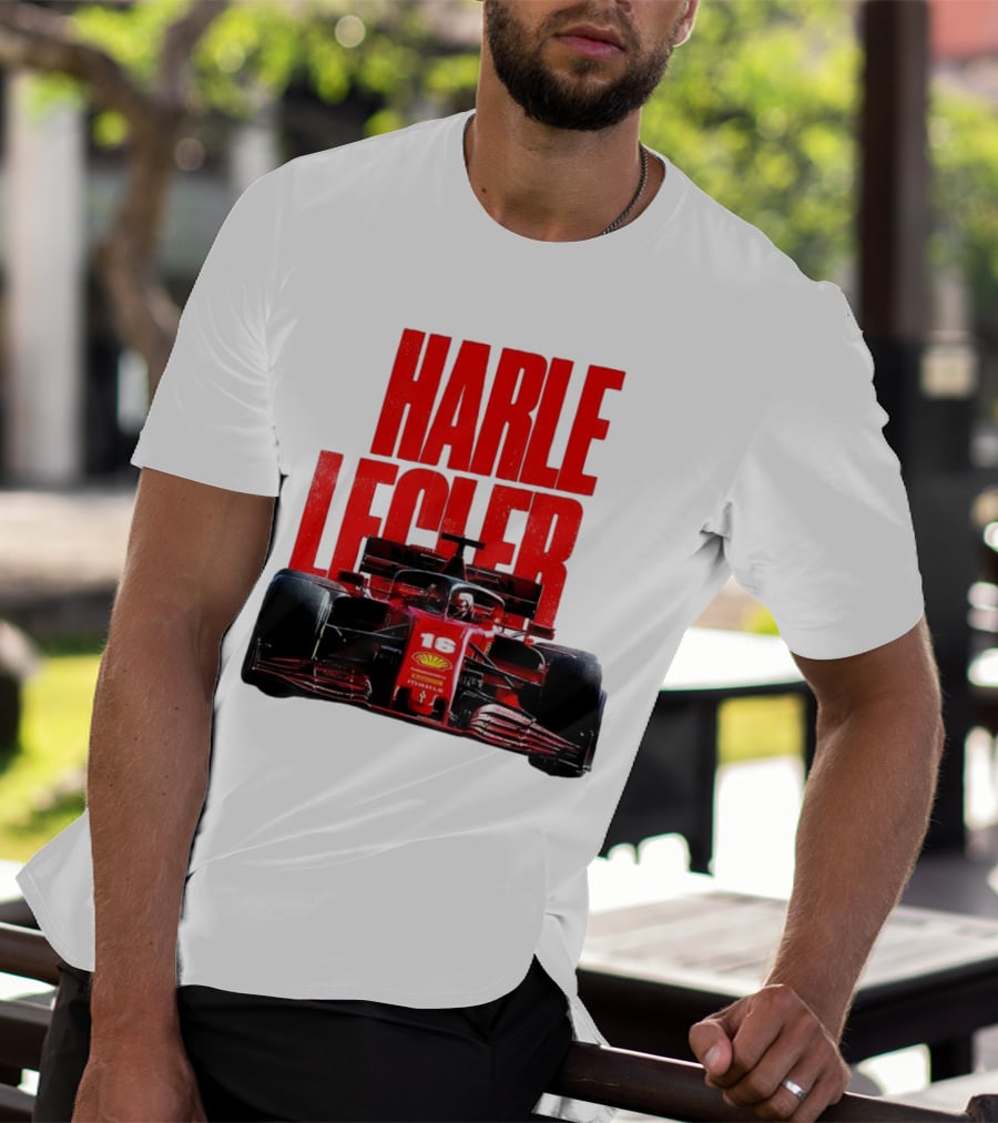 Groovy Ferrari Charles Leclerc Formula 1 Car 16 Racing Legend T-Shirt