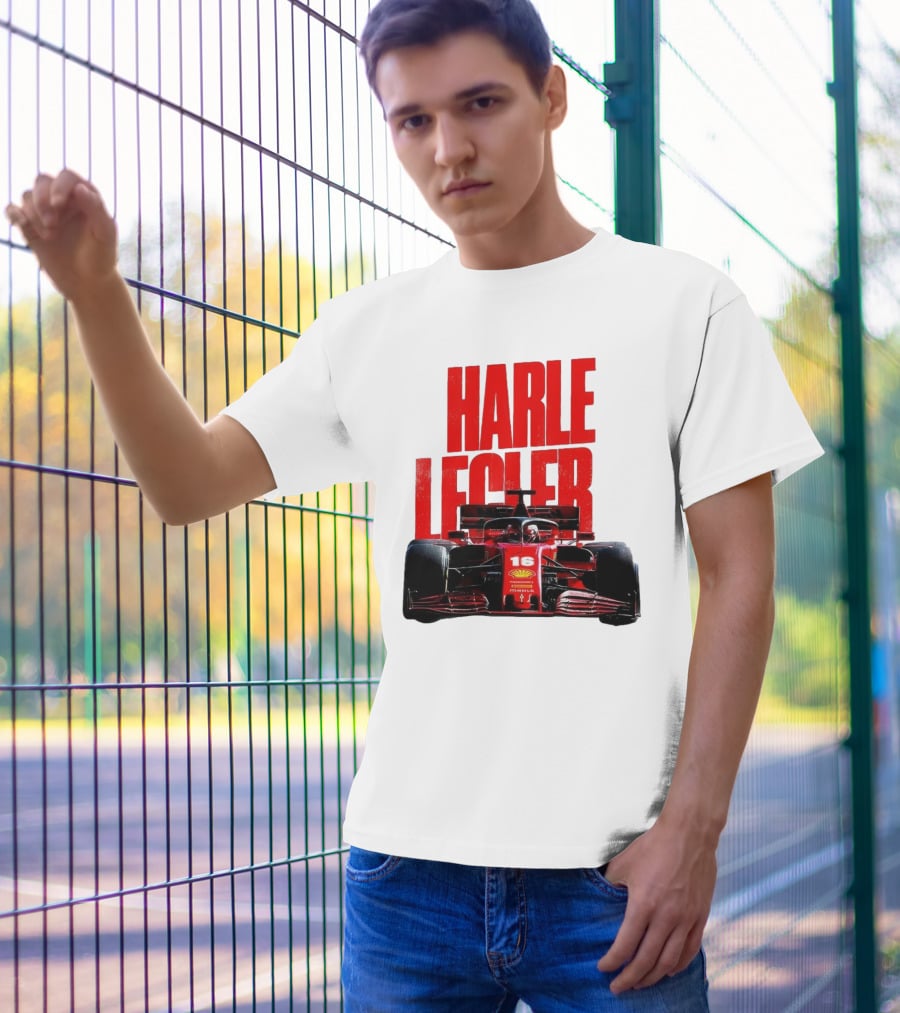 Groovy Ferrari Charles Leclerc Formula 1 Car 16 Racing Legend T-Shirt