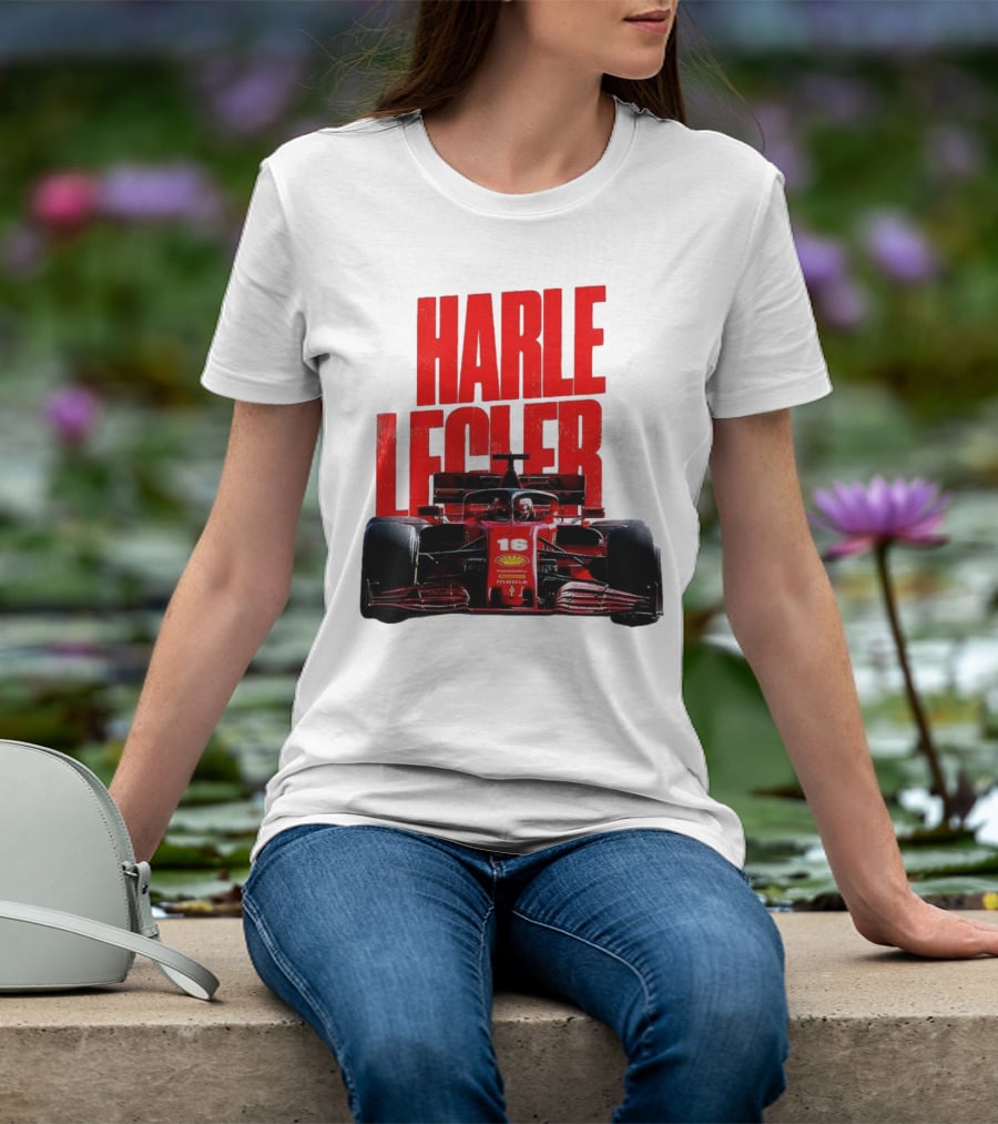 Groovy Ferrari Charles Leclerc Formula 1 Car 16 Racing Legend T-Shirt