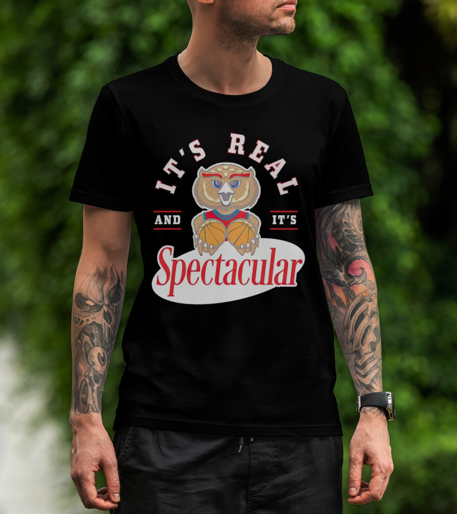 IT'S REAL AND IT'S SPECTACULAR BASKETBALL OWL WITH HOOP EYES T-Shirt