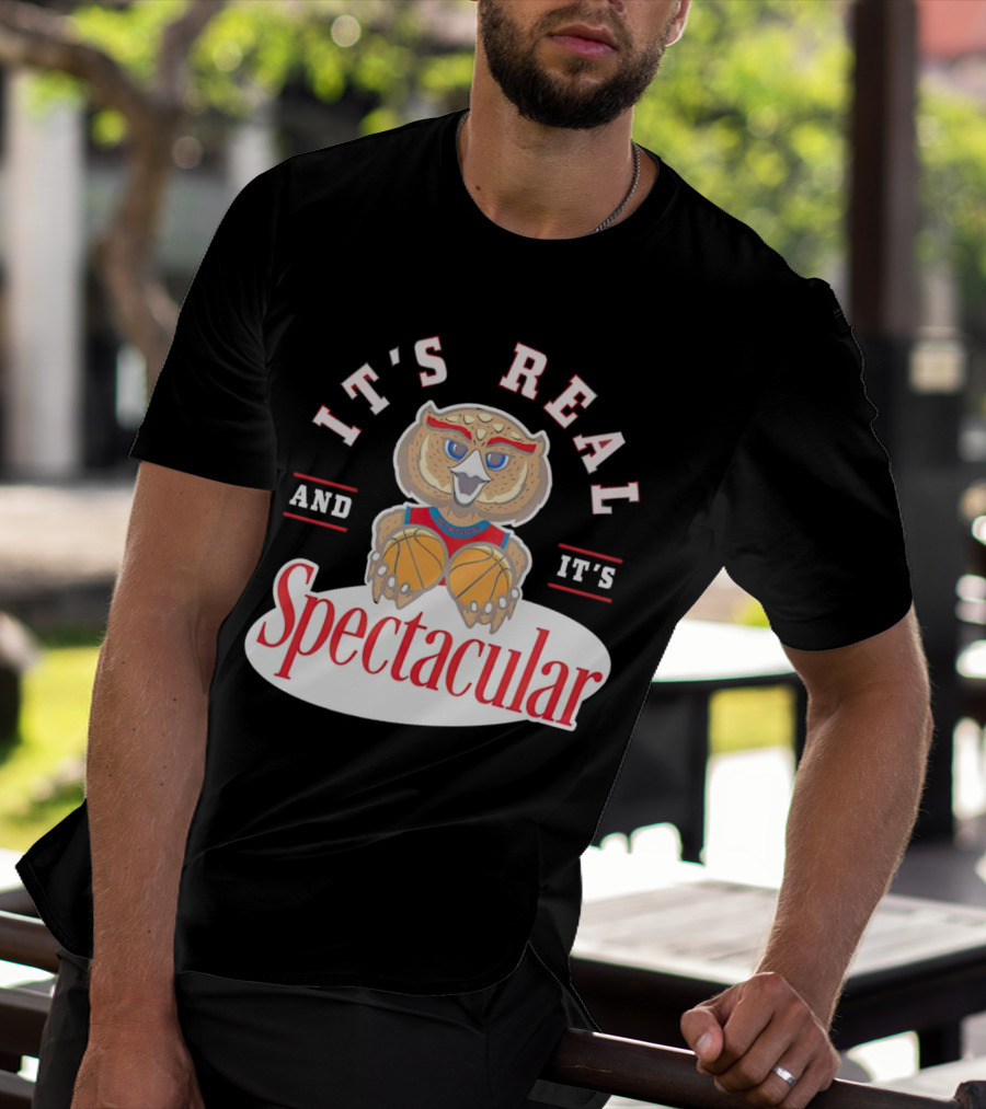 IT'S REAL AND IT'S SPECTACULAR BASKETBALL OWL WITH HOOP EYES T-Shirt
