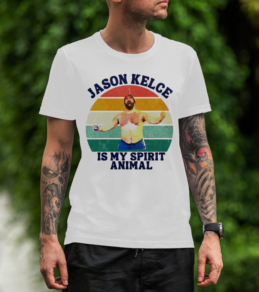 Jason Kelce Is My Spirit Animal Vintage Retro T-Shirt