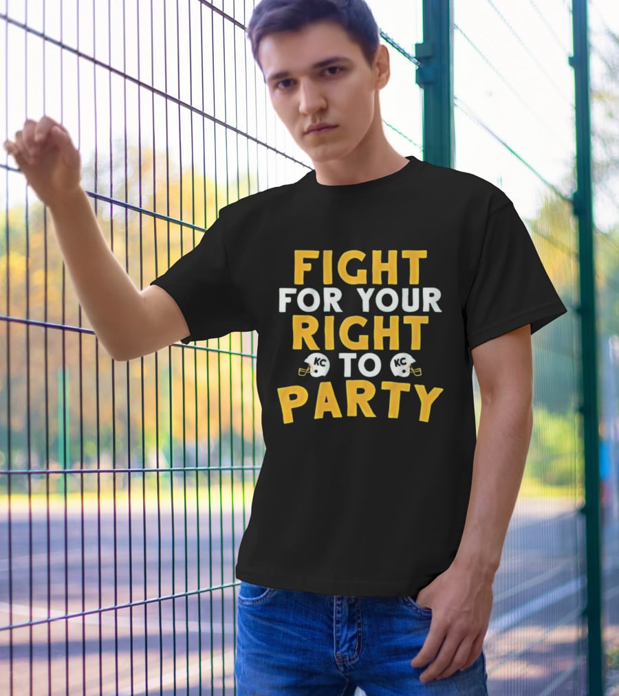 Kansas City Chiefs Fight For Your Right To Party KC Helmets T-Shirt