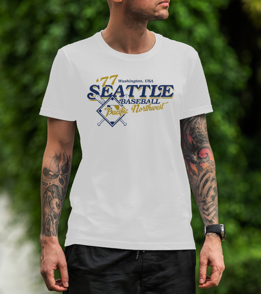 '77 Seattle Baseball Pacific Northwest Washington USA T-Shirt