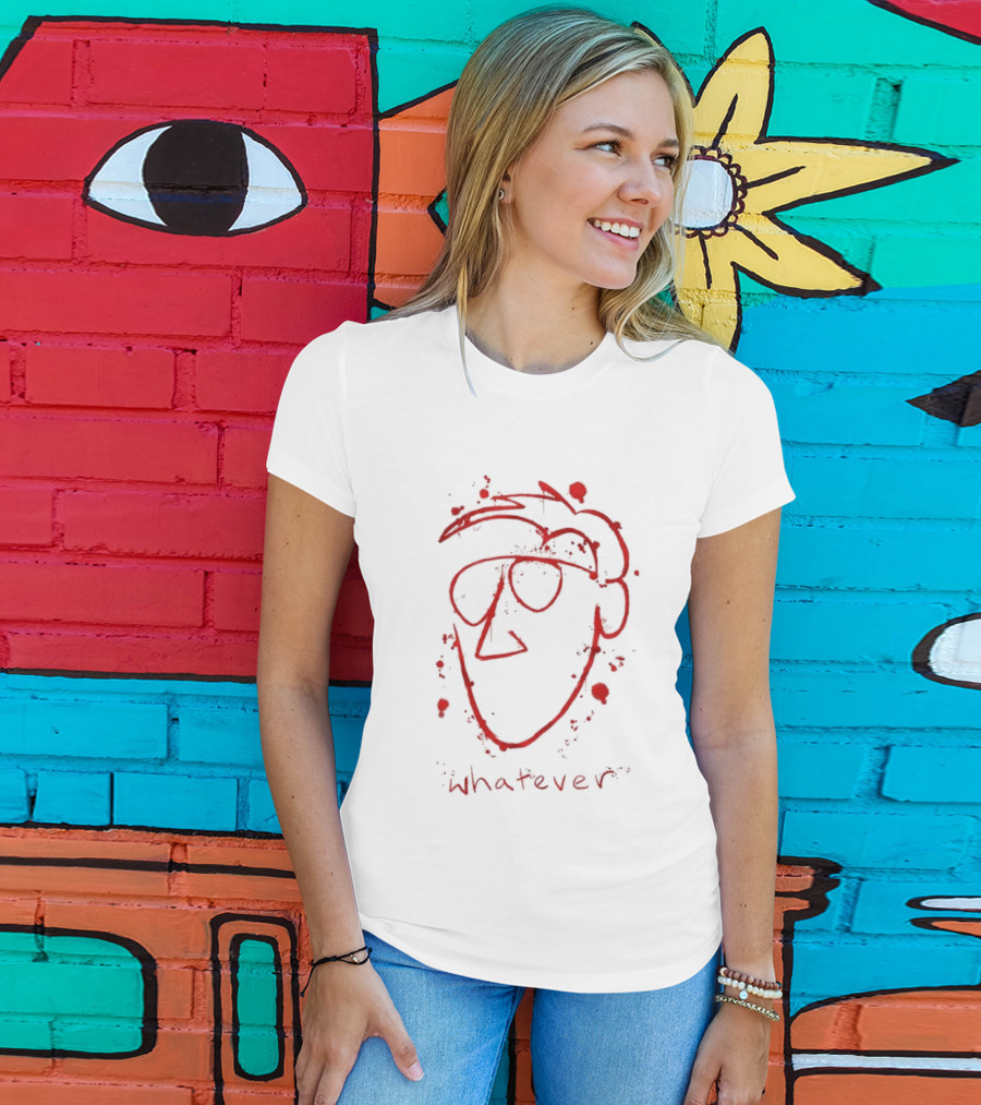 Orange Cassidy Blood Orange Whatever Minimalist Red Face T-Shirt