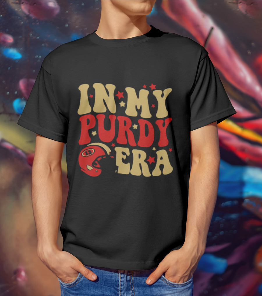San Francisco 49ers In My Purdy Era Football Helmet Stars T-Shirt