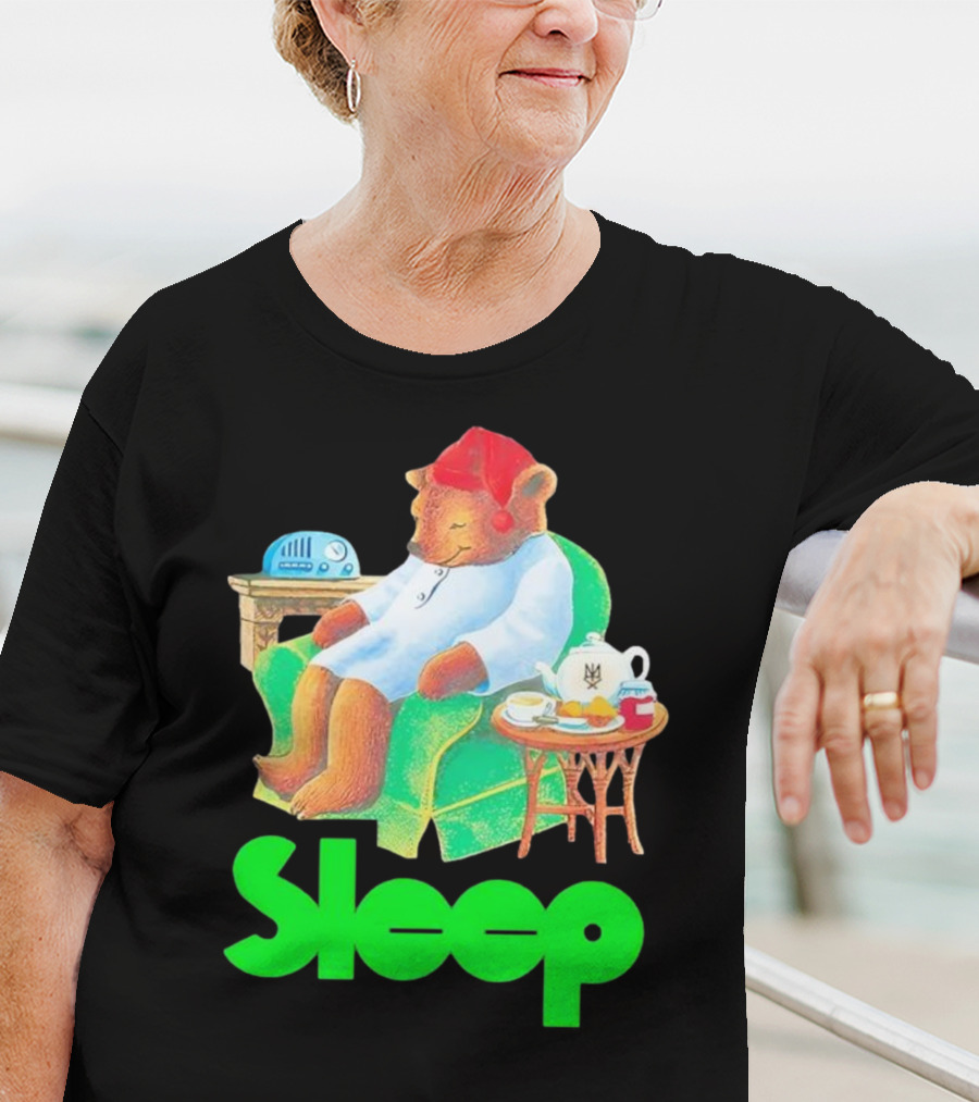 Sleep Tea Bear Radio Chair Cozy Time T-Shirt