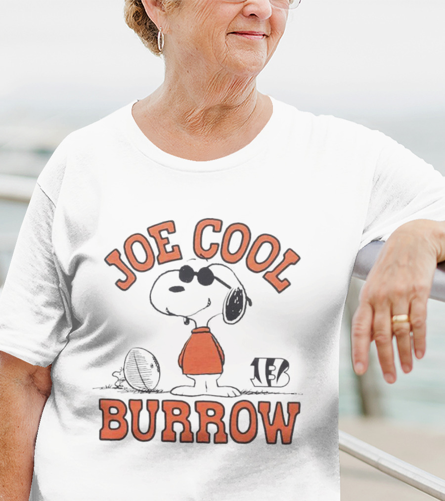 Joe Cool Snoopy Burrow Bengals Football T-Shirt
