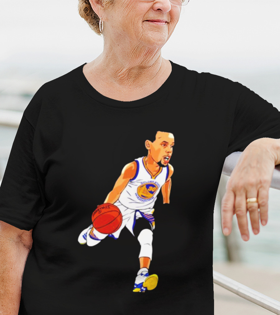 Steph Curry Oakland Basketball Cartoon Golden State Warriors T-Shirt