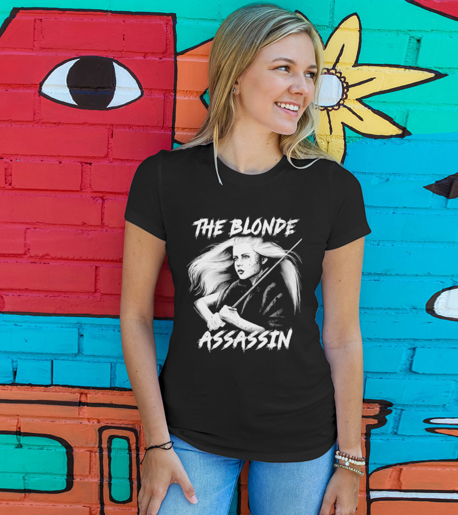 THE BLONDE ASSASSIN SWORD-WIELDING WARRIOR T-Shirt