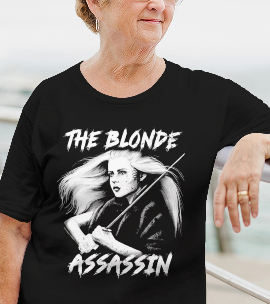 THE BLONDE ASSASSIN SWORD-WIELDING WARRIOR T-Shirt