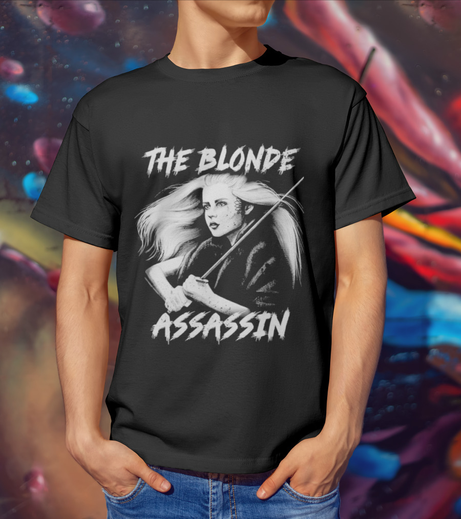 THE BLONDE ASSASSIN SWORD-WIELDING WARRIOR T-Shirt