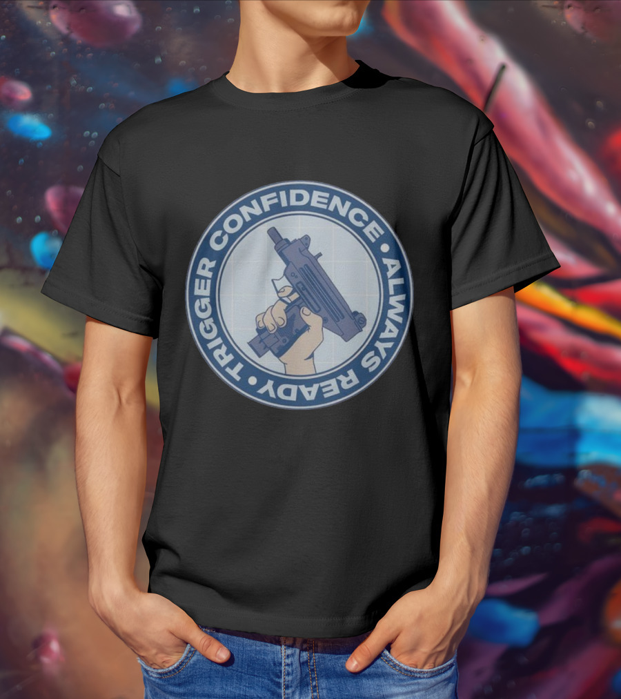 Fudd Busters Trigger Confidence Always Ready Handgun Emblem T-Shirt