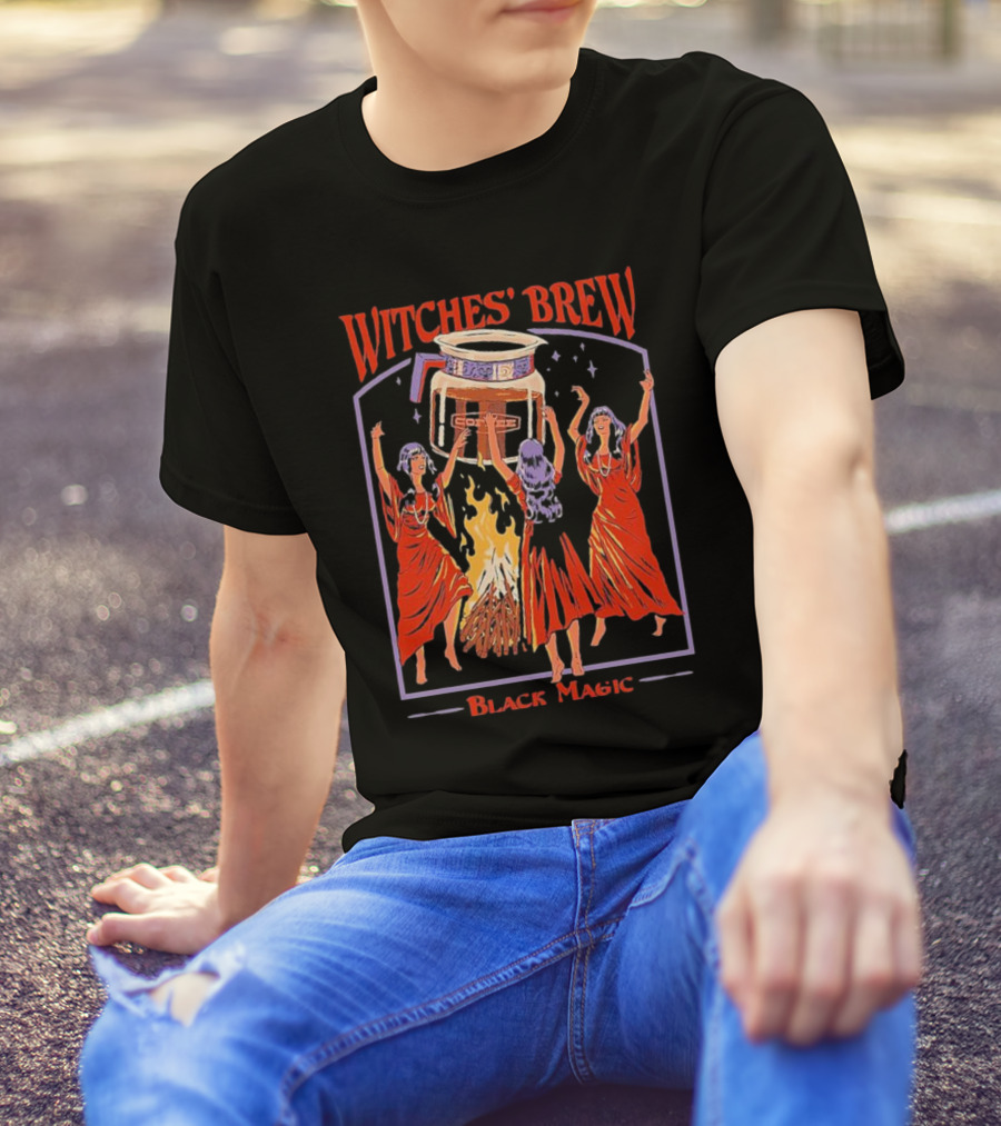 Witches’ Brew Black Magic Ritual Dance Around Cauldron T-Shirt