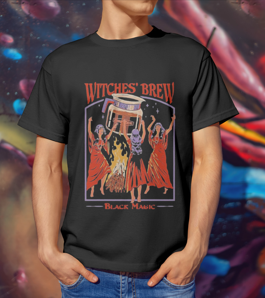 Witches’ Brew Black Magic Ritual Dance Around Cauldron T-Shirt