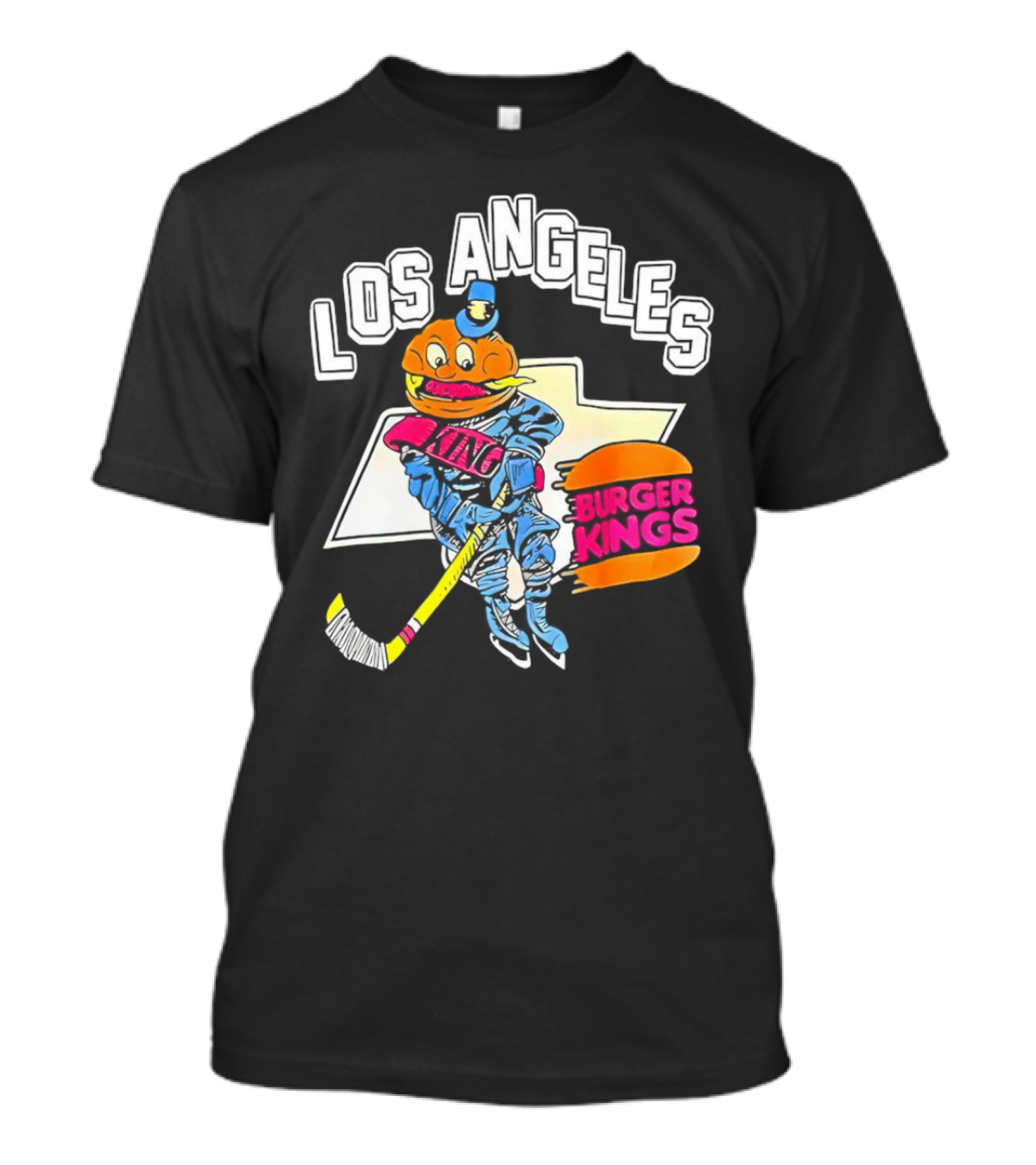 Los Angeles Burger Kings Hockey Comic Mascot T-Shirt