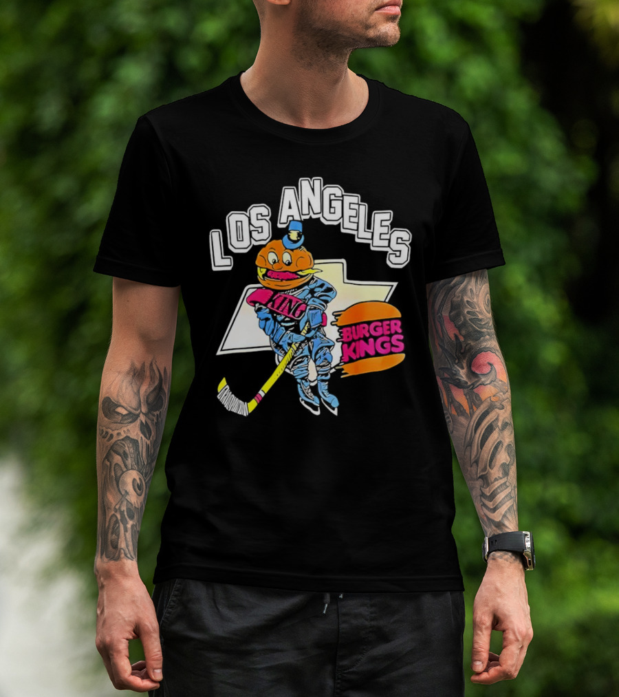Los Angeles Burger Kings Hockey Comic Mascot T-Shirt