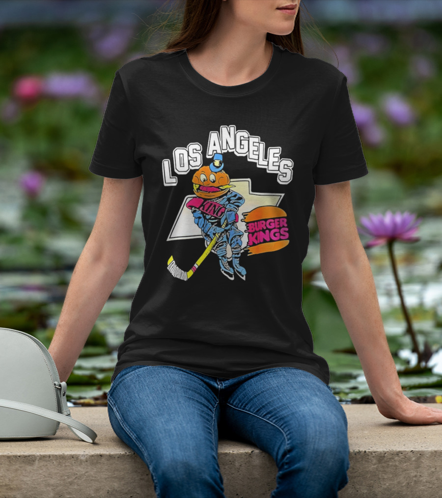 Los Angeles Burger Kings Hockey Comic Mascot T-Shirt