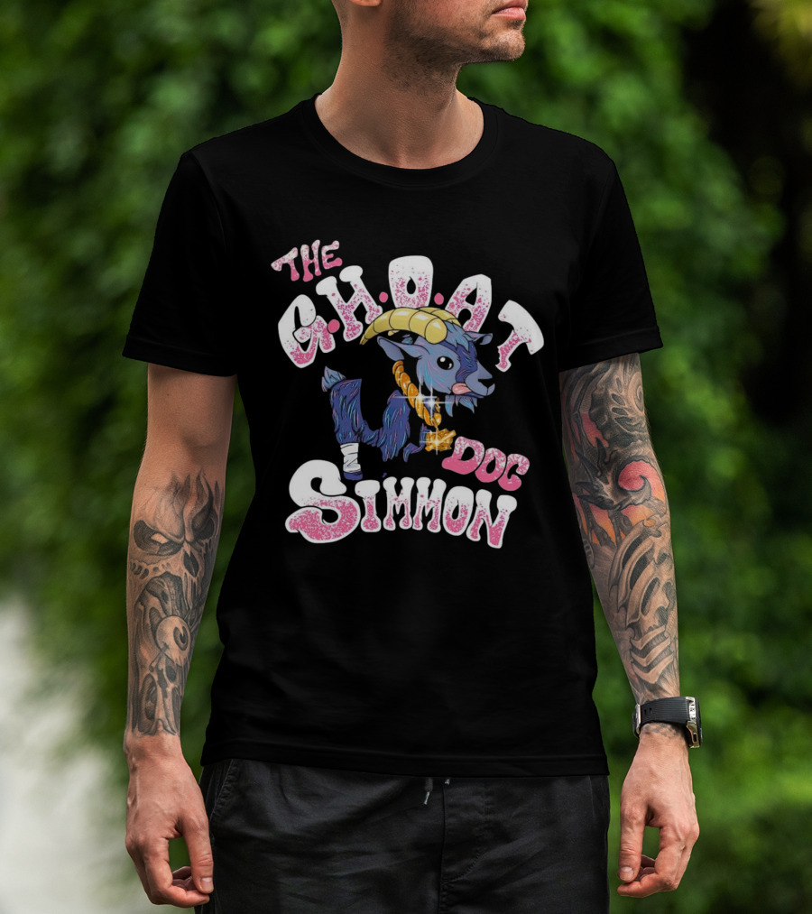 The Ghoat Dog Simmon Goat Cartoon With Gold Chain T-Shirt