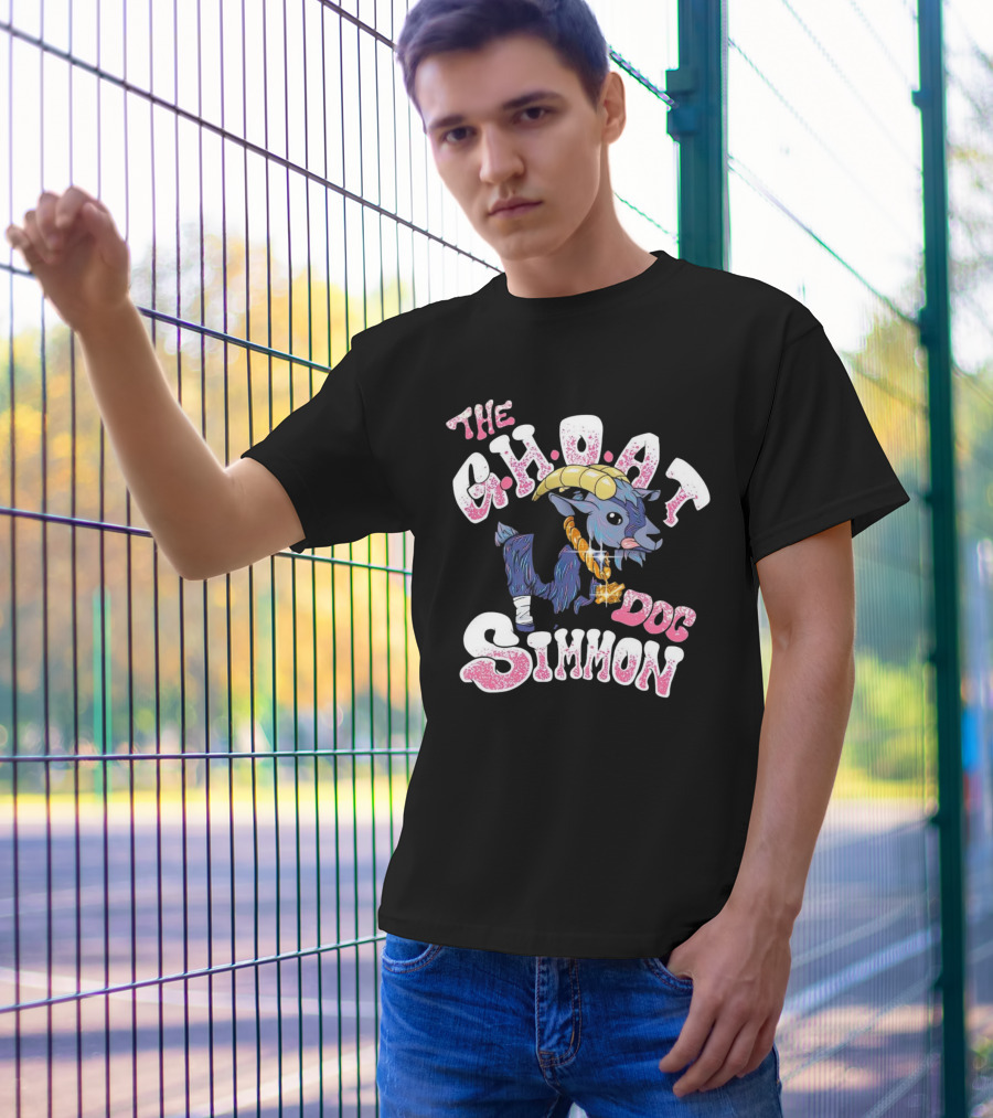 The Ghoat Dog Simmon Goat Cartoon With Gold Chain T-Shirt
