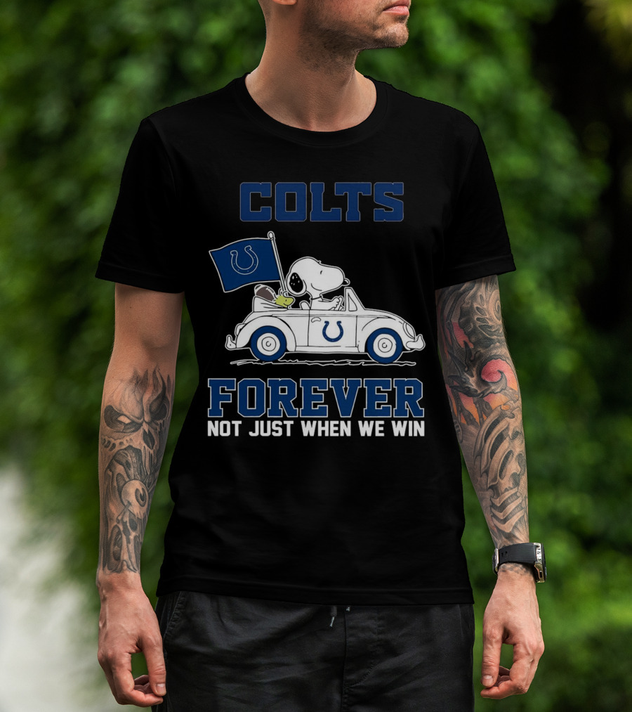 Snoopy Colts Forever Not Just When We Win Indianapolis T-Shirt