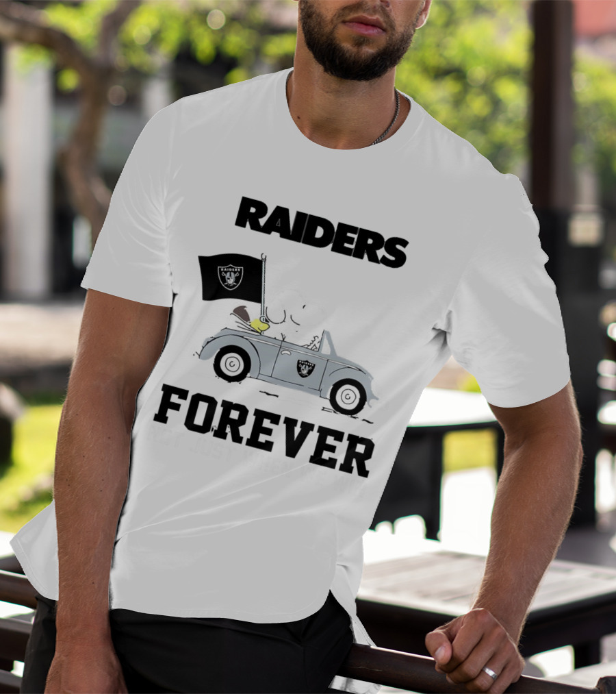 Raiders Forever Not Just When We Win Snoopy Woodstock Car T-Shirt