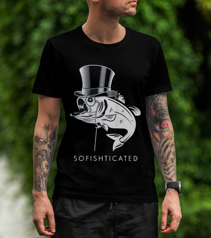 Sofishticated Fish In Top Hat And Monocle T-Shirt