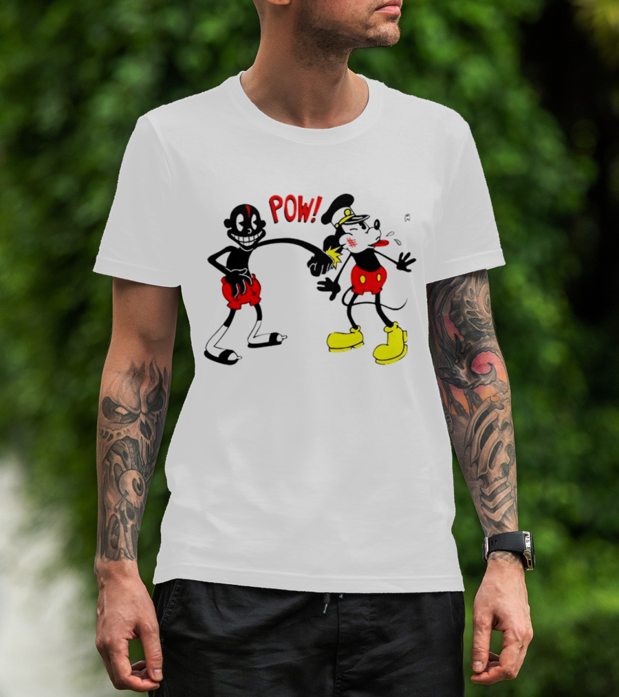 Lil Darkie Pow Punch Black And Red Character With Yellow Boots T-Shirt