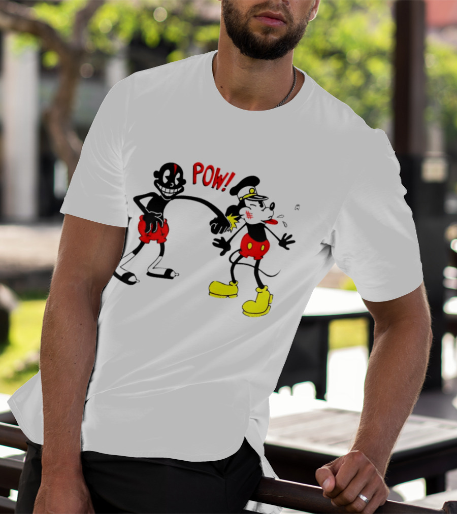 Lil Darkie Pow Punch Black And Red Character With Yellow Boots T-Shirt