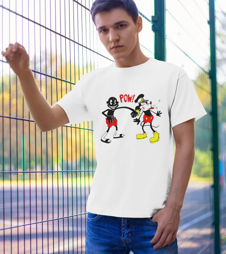 Lil Darkie Pow Punch Black And Red Character With Yellow Boots T-Shirt