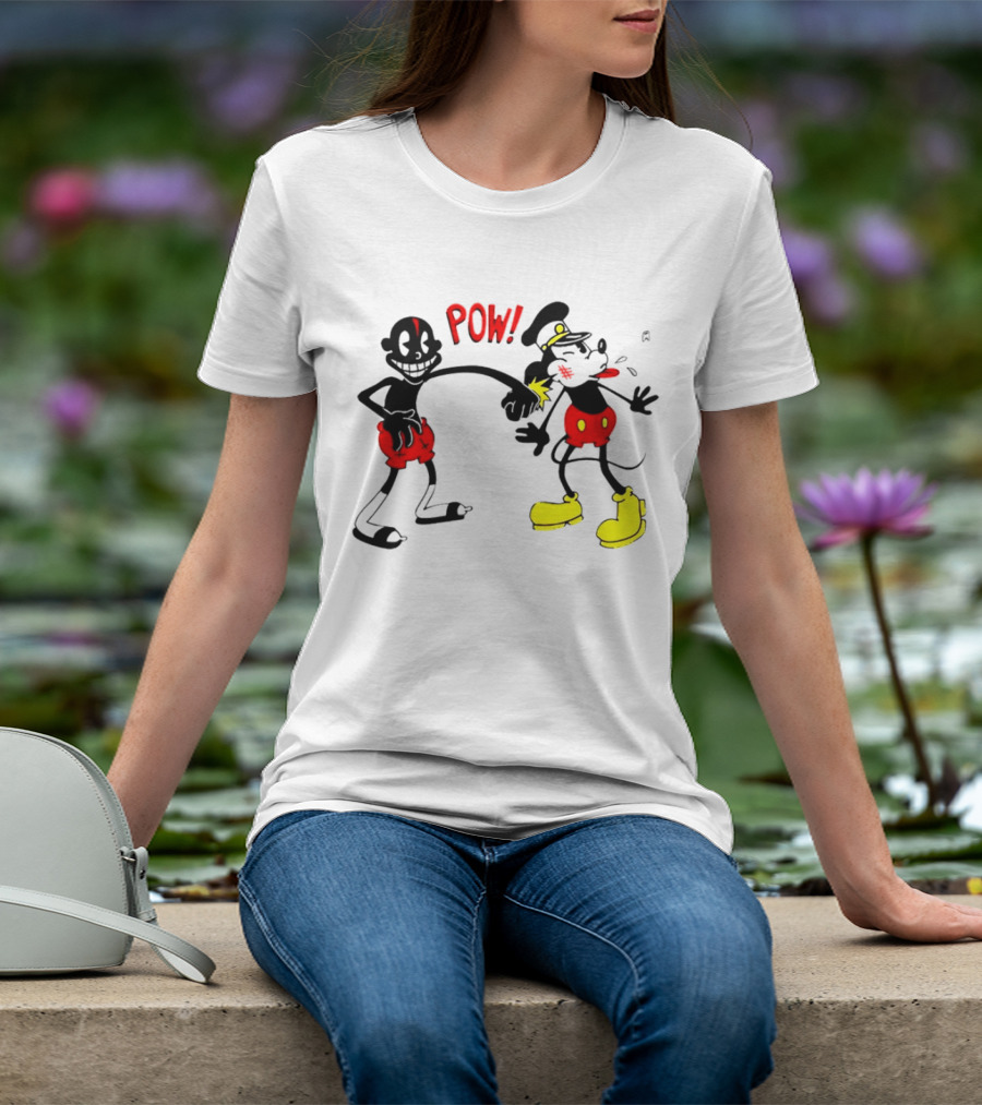 Lil Darkie Pow Punch Black And Red Character With Yellow Boots T-Shirt