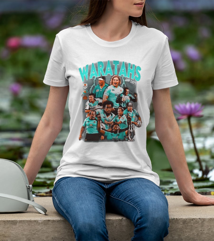 Waratahs Est 1874 Rugby Legends Portrait Featuring HSBC Team Players T-Shirt