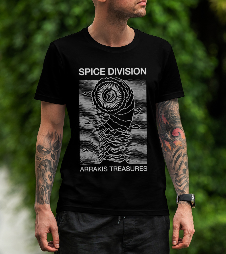 Spice Division Arrakis Treasures Line Art Sandworm T-Shirt