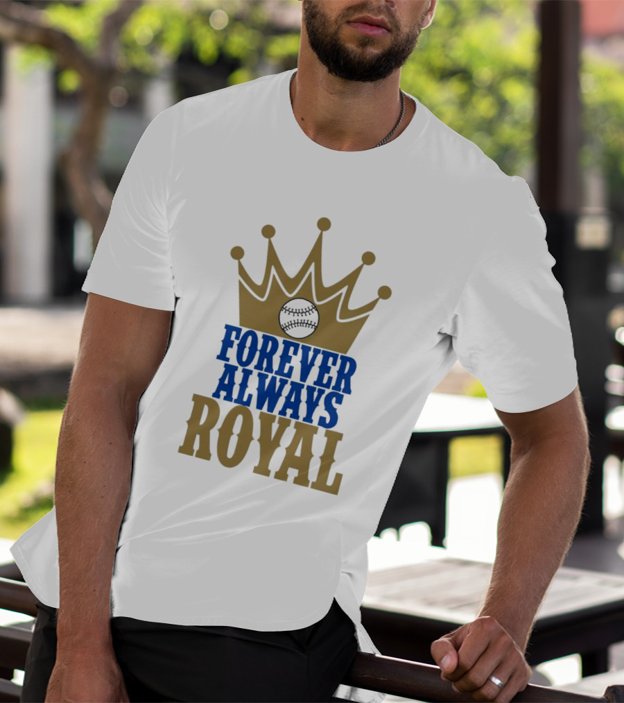 Forever Always Royal Crown Baseball T-Shirt