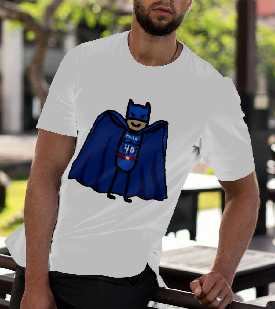 Nicolas Batum Man Batman Phila 40 T-Shirt