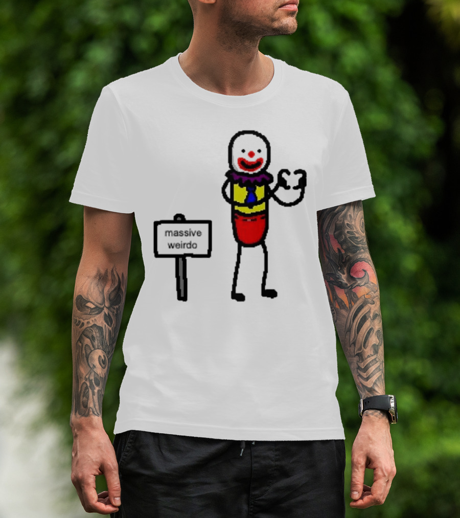 Gregg Doyel Massive Weirdo Clown Drawing T-Shirt