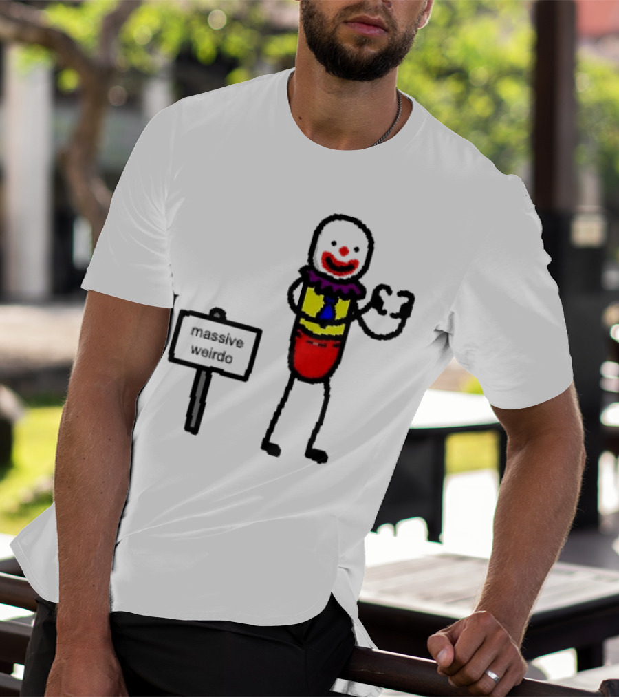 Gregg Doyel Massive Weirdo Clown Drawing T-Shirt