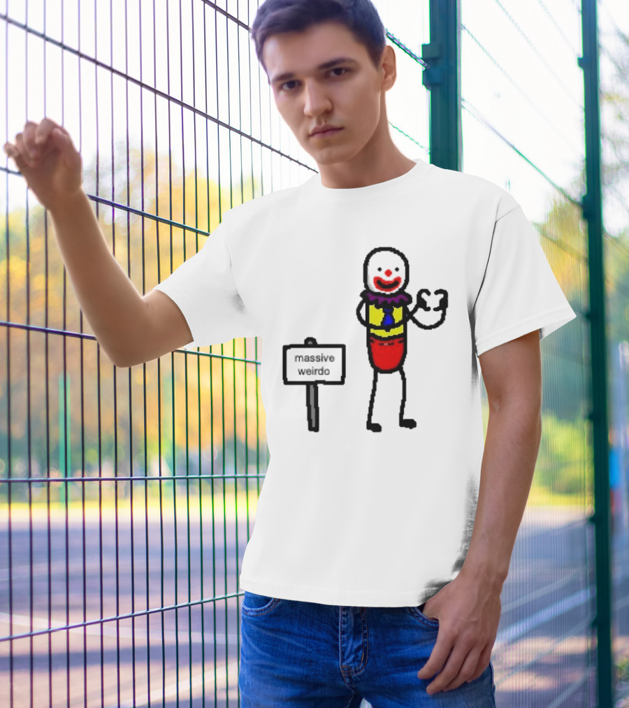 Gregg Doyel Massive Weirdo Clown Drawing T-Shirt