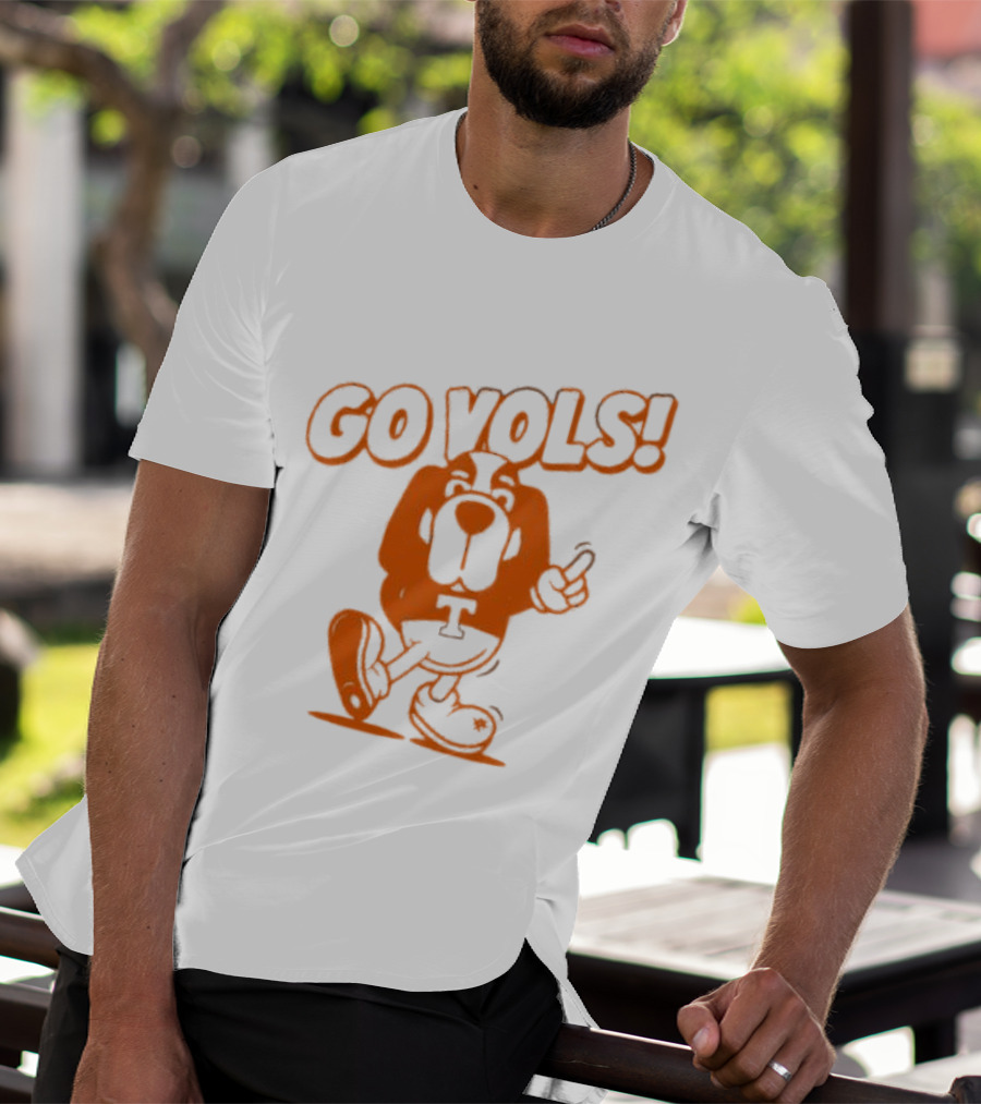 Smokey Tennessee Go Vols Mascot With Orange Dog And T T-Shirt