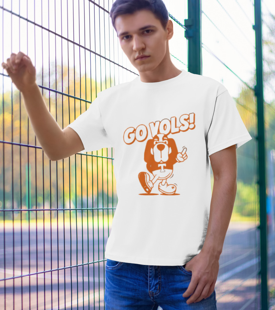 Smokey Tennessee Go Vols Mascot With Orange Dog And T T-Shirt