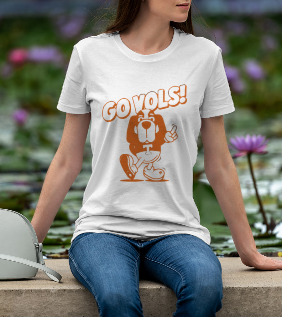 Smokey Tennessee Go Vols Mascot With Orange Dog And T T-Shirt