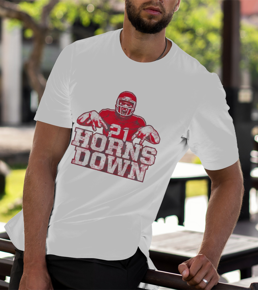21 Horns Down Arkansas Razorbacks Football T-Shirt