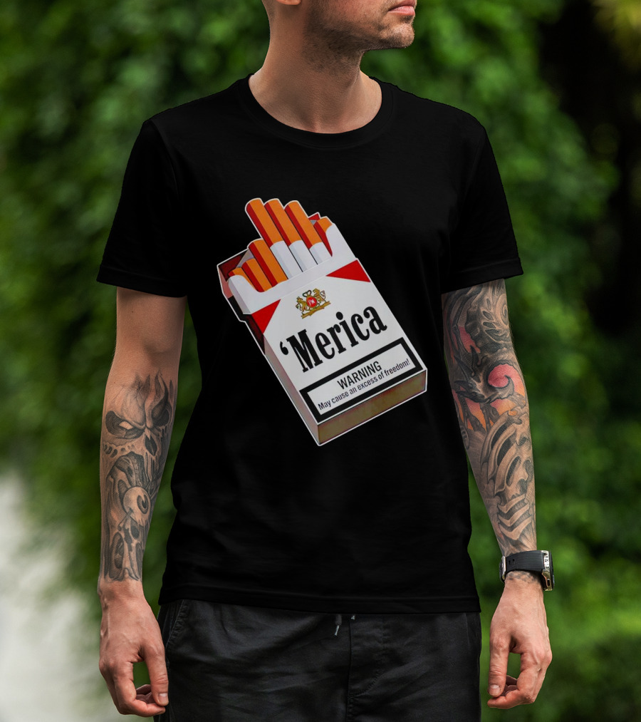 Merica Marlboro Warning Excess Of Freedom T-Shirt